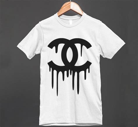 mens chanel drip t shirt|chanel tops.